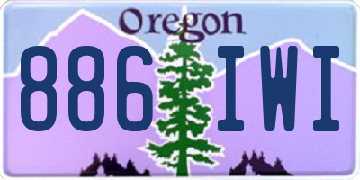 OR license plate 886IWI