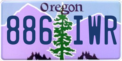 OR license plate 886IWR