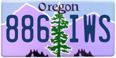 OR license plate 886IWS