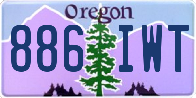 OR license plate 886IWT