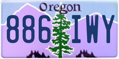OR license plate 886IWY