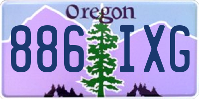 OR license plate 886IXG
