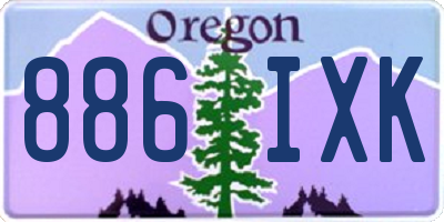 OR license plate 886IXK