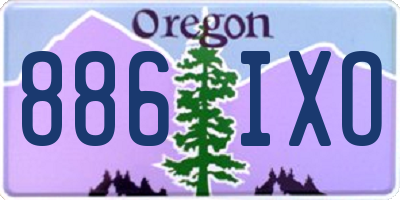 OR license plate 886IXO