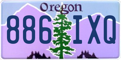 OR license plate 886IXQ