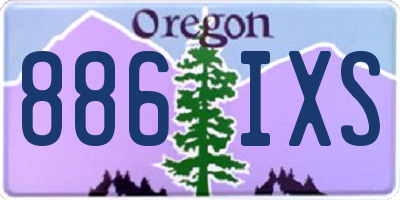 OR license plate 886IXS