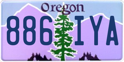 OR license plate 886IYA