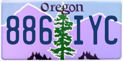 OR license plate 886IYC