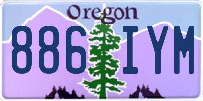 OR license plate 886IYM