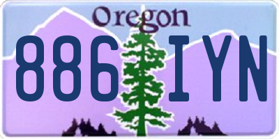 OR license plate 886IYN