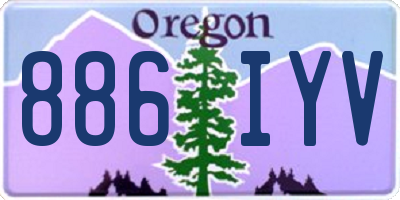 OR license plate 886IYV