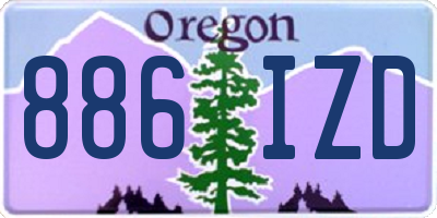 OR license plate 886IZD