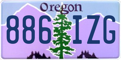 OR license plate 886IZG