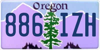 OR license plate 886IZH