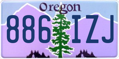 OR license plate 886IZJ