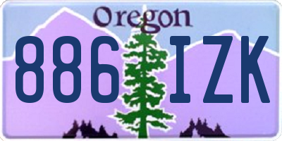 OR license plate 886IZK