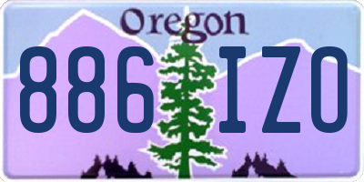 OR license plate 886IZO