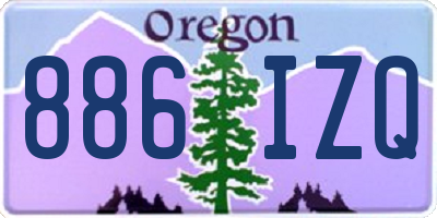 OR license plate 886IZQ
