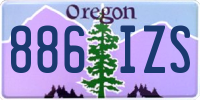 OR license plate 886IZS