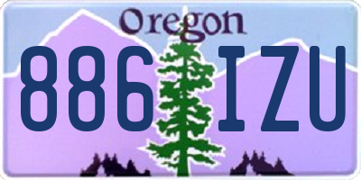 OR license plate 886IZU