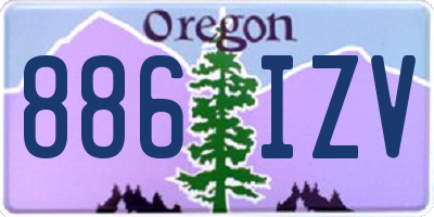 OR license plate 886IZV