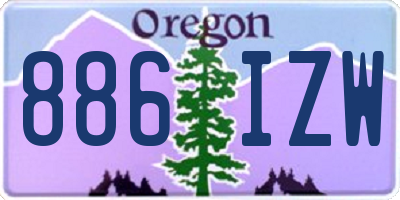 OR license plate 886IZW