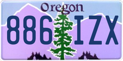 OR license plate 886IZX