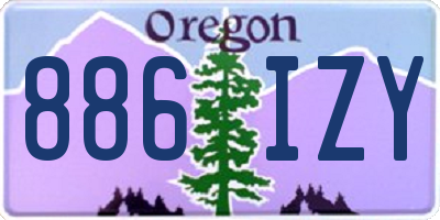 OR license plate 886IZY