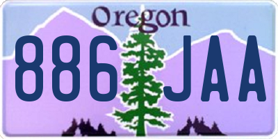 OR license plate 886JAA