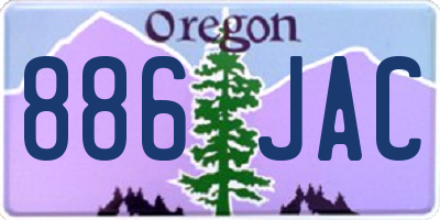 OR license plate 886JAC