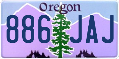 OR license plate 886JAJ