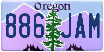 OR license plate 886JAM