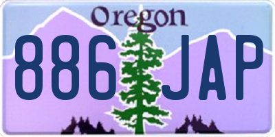 OR license plate 886JAP