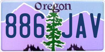 OR license plate 886JAV
