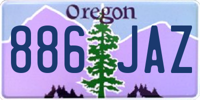 OR license plate 886JAZ