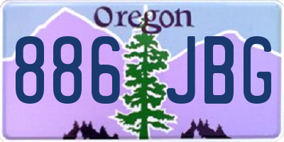 OR license plate 886JBG