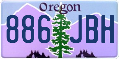 OR license plate 886JBH
