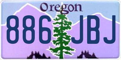 OR license plate 886JBJ