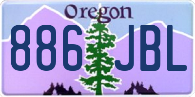 OR license plate 886JBL