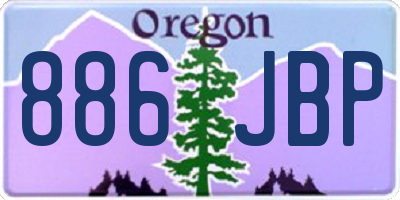 OR license plate 886JBP