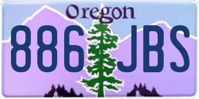 OR license plate 886JBS