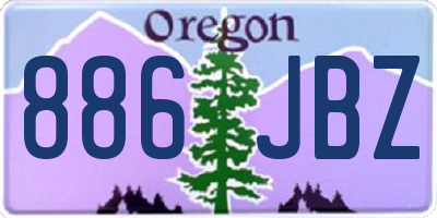 OR license plate 886JBZ