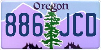 OR license plate 886JCD