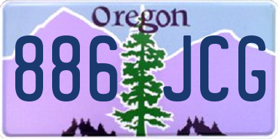 OR license plate 886JCG
