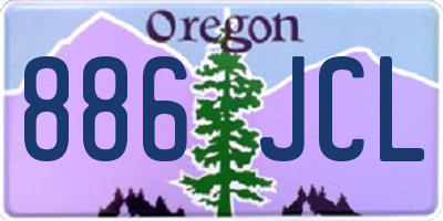 OR license plate 886JCL
