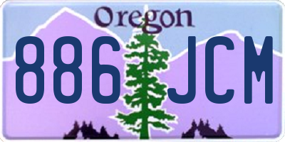 OR license plate 886JCM