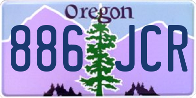 OR license plate 886JCR