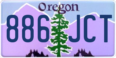 OR license plate 886JCT