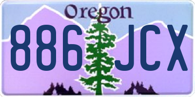 OR license plate 886JCX