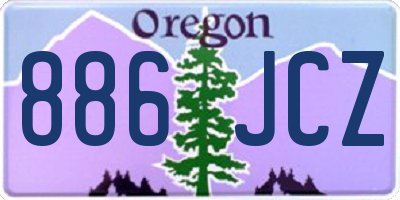 OR license plate 886JCZ